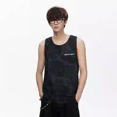 王者荣耀 标语款 美式扎染高街简约百搭少年感无性别休闲宽松舒适透气背心 男女同款