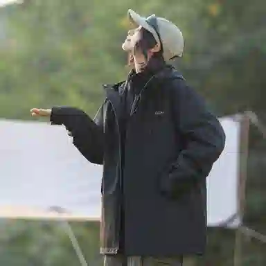 王者荣耀  可拆卸内胆三合一山系户外登山美式简约字母工装休闲宽松保暖连帽  防风透气冲锋衣 男女同款