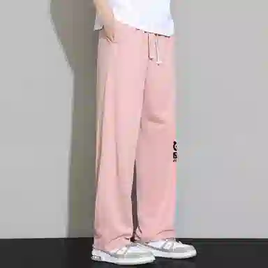 王者荣耀 鲁班七号星空梦想款 内里保暖加绒加厚直筒阔腿长裤宽松百搭亲肤舒适字母印花潮流个性学院风休闲裤 男女同款