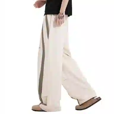 王者荣耀 明世隐款 美式街头无性别主义穿搭撞色分区设计宽松柔软舒适拖地长裤休闲裤 男女同款