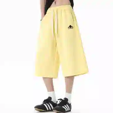 王者荣耀 地狱火款 美式街头复古舒适柔软亲肤宽松基础款系带休闲短裤 男女同款