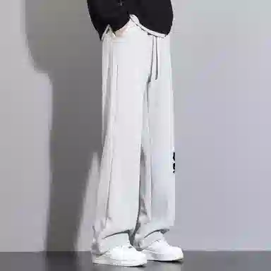 王者荣耀 鲁班七号星空梦想款 内里保暖加绒加厚直筒阔腿长裤宽松百搭亲肤舒适字母印花潮流个性学院风休闲裤 男女同款