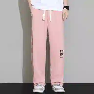 王者荣耀 鲁班七号星空梦想款 内里保暖加绒加厚直筒阔腿长裤宽松百搭亲肤舒适字母印花潮流个性学院风休闲裤 男女同款