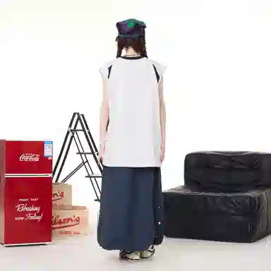 王者荣耀 澜鲨之猎刃款  美式复古圆领舒适基础款创意简约字母设计百搭校园学院风户外简约休闲宽松直筒透气无袖背心 男女同款