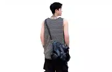 王者荣耀 标语款 美式复古条纹宽松舒适居家户外通勤健身休闲百搭潮流时尚圆领背心 男女同款