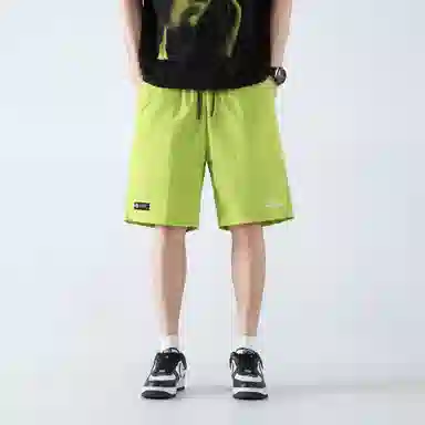 王者荣耀 刺绣火焰美式柔软速干薄款高街五分舒适宽松户外运动百搭纯色多巴胺无性别垂感休闲短裤 孙悟空地狱火款 男女同款