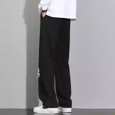 王者荣耀 鲁班七号星空梦想款 内里保暖加绒加厚直筒阔腿长裤宽松百搭亲肤舒适字母印花潮流个性学院风休闲裤 男女同款