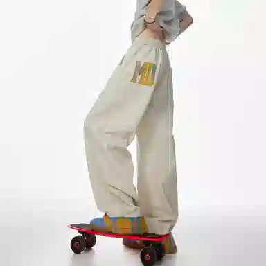 王者荣耀 美式高街个性时尚宽松舒适直筒休闲裤 男女同款