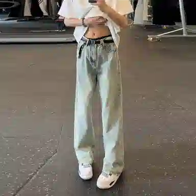 GEOFFREY B. SMALL Wing Contrast Stitch Denim Pants