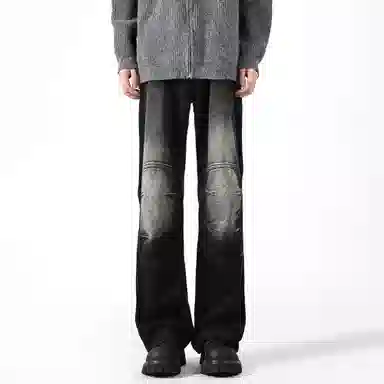 GEOFFREY B. SMALL Distressed Patchwork Jeans