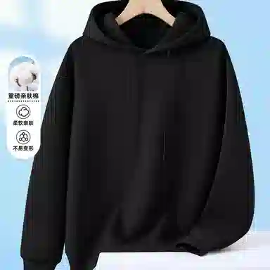 兰缪 中性风美式复古街头潮流男友风柔软舒适时尚休闲高品质重磅连帽卫衣 男女同款