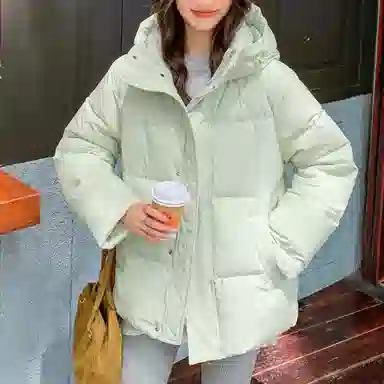 兰缪 白鸭绒蓬松保暖短款冬季时尚高级感简约日常通勤潮流百搭设计感宽松闺蜜装厚外套羽绒服 女款