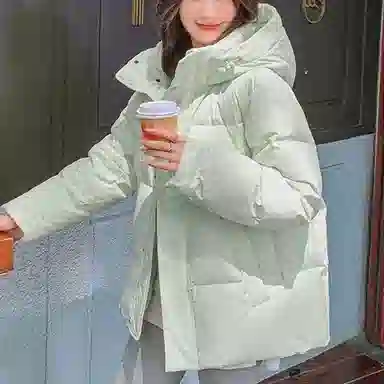 兰缪 白鸭绒蓬松保暖短款冬季时尚高级感简约日常通勤潮流百搭设计感宽松闺蜜装厚外套羽绒服 女款