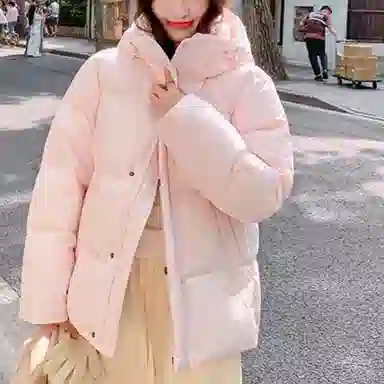 兰缪 白鸭绒蓬松保暖短款冬季时尚高级感简约日常通勤潮流百搭设计感宽松闺蜜装厚外套羽绒服 女款