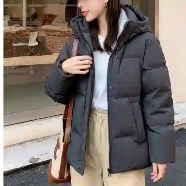 兰缪 白鸭绒蓬松保暖短款冬季时尚高级感简约日常通勤潮流百搭设计感宽松闺蜜装厚外套羽绒服 女款