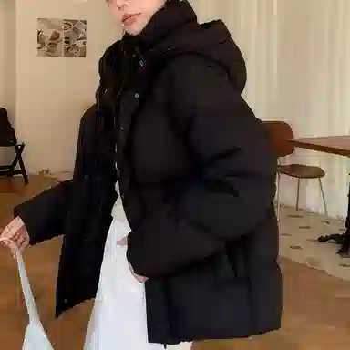 兰缪 白鸭绒蓬松保暖短款冬季时尚高级感简约日常通勤潮流百搭设计感宽松闺蜜装厚外套羽绒服 女款