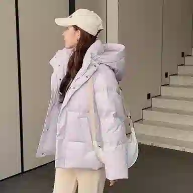 兰缪 白鸭绒蓬松保暖短款冬季时尚高级感简约日常通勤潮流百搭设计感宽松闺蜜装厚外套羽绒服 女款