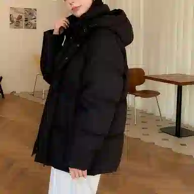 兰缪 白鸭绒蓬松保暖短款冬季时尚高级感简约日常通勤潮流百搭设计感宽松闺蜜装厚外套羽绒服 女款