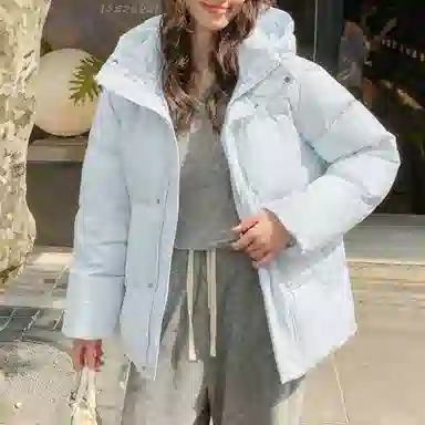 兰缪 白鸭绒蓬松保暖短款冬季时尚高级感简约日常通勤潮流百搭设计感宽松闺蜜装厚外套羽绒服 女款