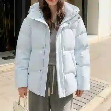 兰缪 白鸭绒蓬松保暖短款冬季时尚高级感简约日常通勤潮流百搭设计感宽松闺蜜装厚外套羽绒服 女款