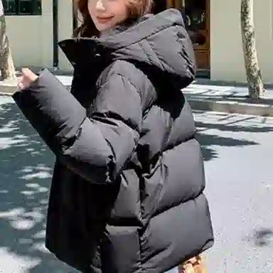 兰缪 白鸭绒蓬松保暖短款冬季时尚高级感简约日常通勤潮流百搭设计感宽松闺蜜装厚外套羽绒服 女款