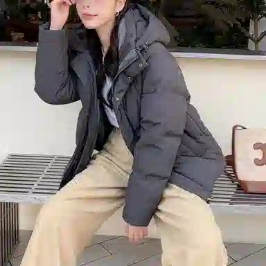 兰缪 白鸭绒蓬松保暖短款冬季时尚高级感简约日常通勤潮流百搭设计感宽松闺蜜装厚外套羽绒服 女款