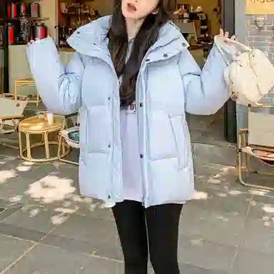 兰缪 白鸭绒蓬松保暖短款冬季时尚高级感简约日常通勤潮流百搭设计感宽松闺蜜装厚外套羽绒服 女款