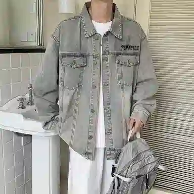 Kinbelle Spider Print Denim Jacket