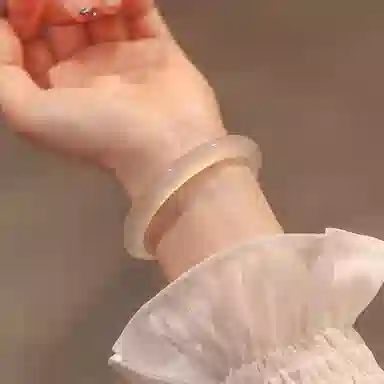 骊碧 【首个玉镯子·白月光与朱砂痣的浪漫】生日正品实用高档浪漫有意义仪式感天然 玉髓 手镯 女款