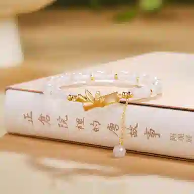 骊碧 新中式竹节流苏 玉髓 手串 女款