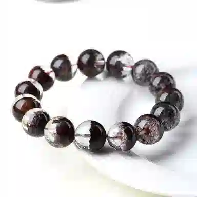 骊碧 轻奢天然红绿幽灵圆珠高档浪漫有意义 水晶 手串 女款