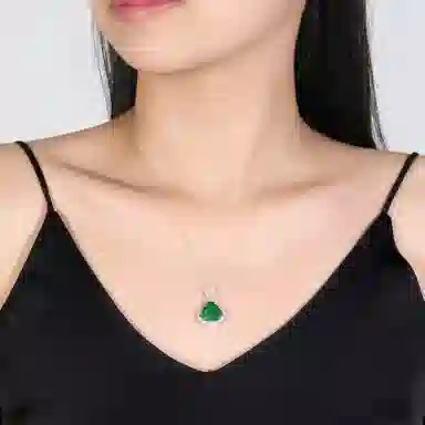 骊碧 小众 糯种 翡翠项链 女