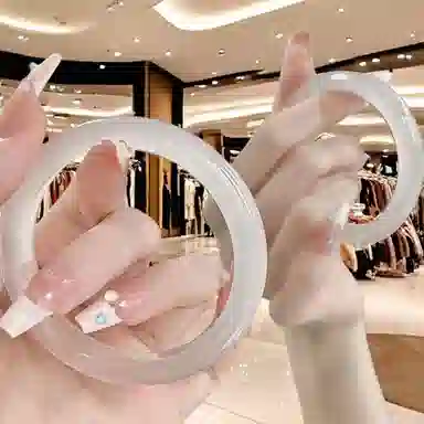 骊碧 新款白月光礼盒装实用高档浪漫有意义 表白仪式感#好运天然 玉髓 手镯 女款