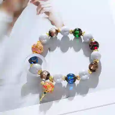 骊碧 轻奢雍和爆款香灰琉璃复古文艺民族风高档浪漫有意义 仪式感 仿水晶 手链 女款