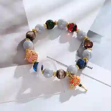 骊碧 轻奢雍和爆款香灰琉璃复古文艺民族风高档浪漫有意义 仪式感 仿水晶 手链 女款