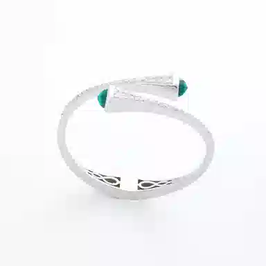 骊碧 极简风 锆石 手镯 女款 白色