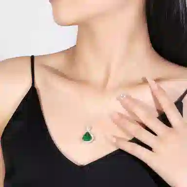 骊碧 小众 糯种 翡翠项链 女