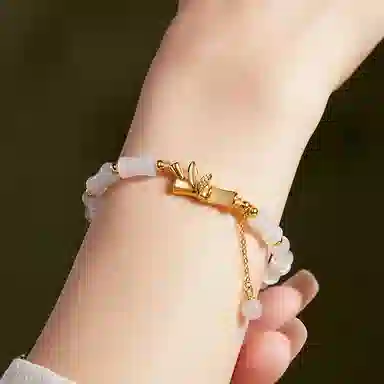 骊碧 新中式竹节流苏 玉髓 手串 女款