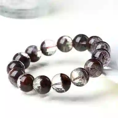 骊碧 轻奢天然红绿幽灵圆珠高档浪漫有意义 水晶 手串 女款