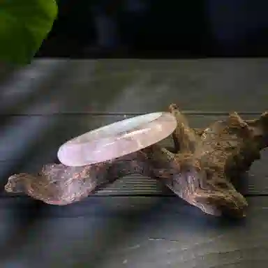 骊碧 国风设计渐变粉 温柔圆条西柚色马粉镯子精美粉少女心 水晶 手镯 女