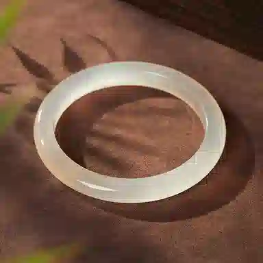 北京黄金 渐变粉 新中式国风设计 清冷高级氛围感穿搭 简约日常百搭通勤 玉髓 手镯 女款