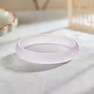 北京黄金 渐变粉 新中式国风设计 清冷高级氛围感穿搭 简约日常百搭通勤 玉髓 手镯 女款