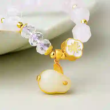 布达拉宫 甜美可爱时来好运旺桃花四季发财 水晶 手串 男女同款情侣款