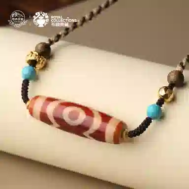 【布达拉宫文创官方】 布达拉宫 红肉三眼天珠财富之珠集天地人和福禄寿人生圆满吉祥安平 玛瑙 玉髓吊坠 男女同款情侣款