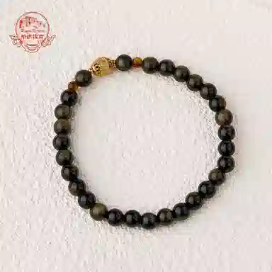 布达拉宫 原创设计高级感升职加薪财源滚滚时来好运 黑曜石 手串 男女同款情侣款