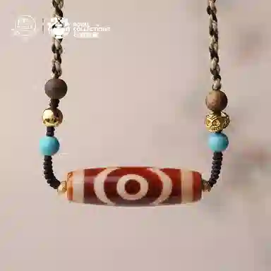 【布达拉宫文创官方】 布达拉宫 红肉三眼天珠财富之珠集天地人和福禄寿人生圆满吉祥安平 玛瑙 玉髓吊坠 男女同款情侣款