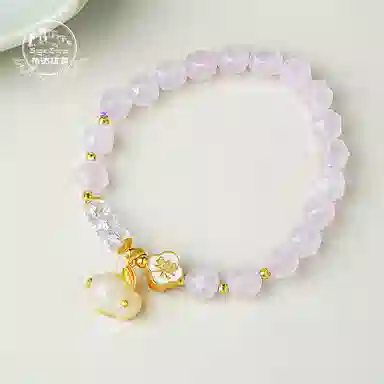 布达拉宫 甜美可爱时来好运旺桃花四季发财 水晶 手串 男女同款情侣款