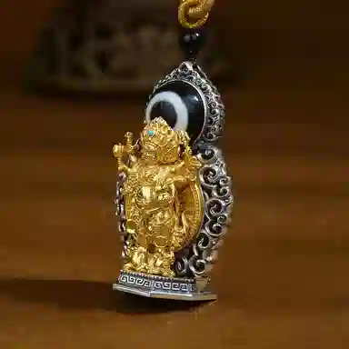 布达拉宫 白依怙主一眼天珠羊眼寄祥存储美好心意珍宝满地 玛瑙 吊坠 男女同款情侣款