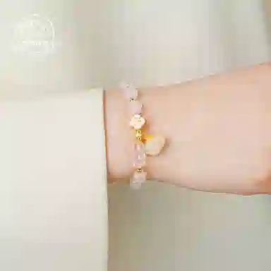 布达拉宫 甜美可爱时来好运旺桃花四季发财 水晶 手串 男女同款情侣款