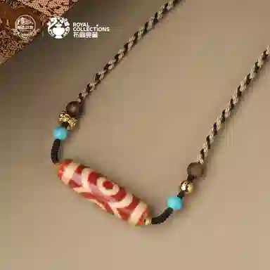 【布达拉宫文创官方】 布达拉宫 红肉三眼天珠财富之珠集天地人和福禄寿人生圆满吉祥安平 玛瑙 玉髓吊坠 男女同款情侣款